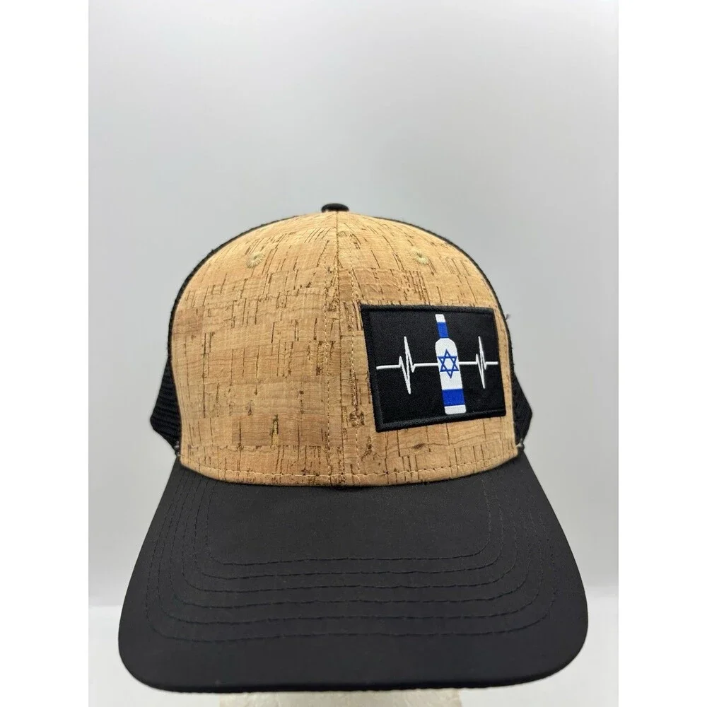 The Heartbeat Brand Israel Wine Producers Cork Front Mesh Trucker